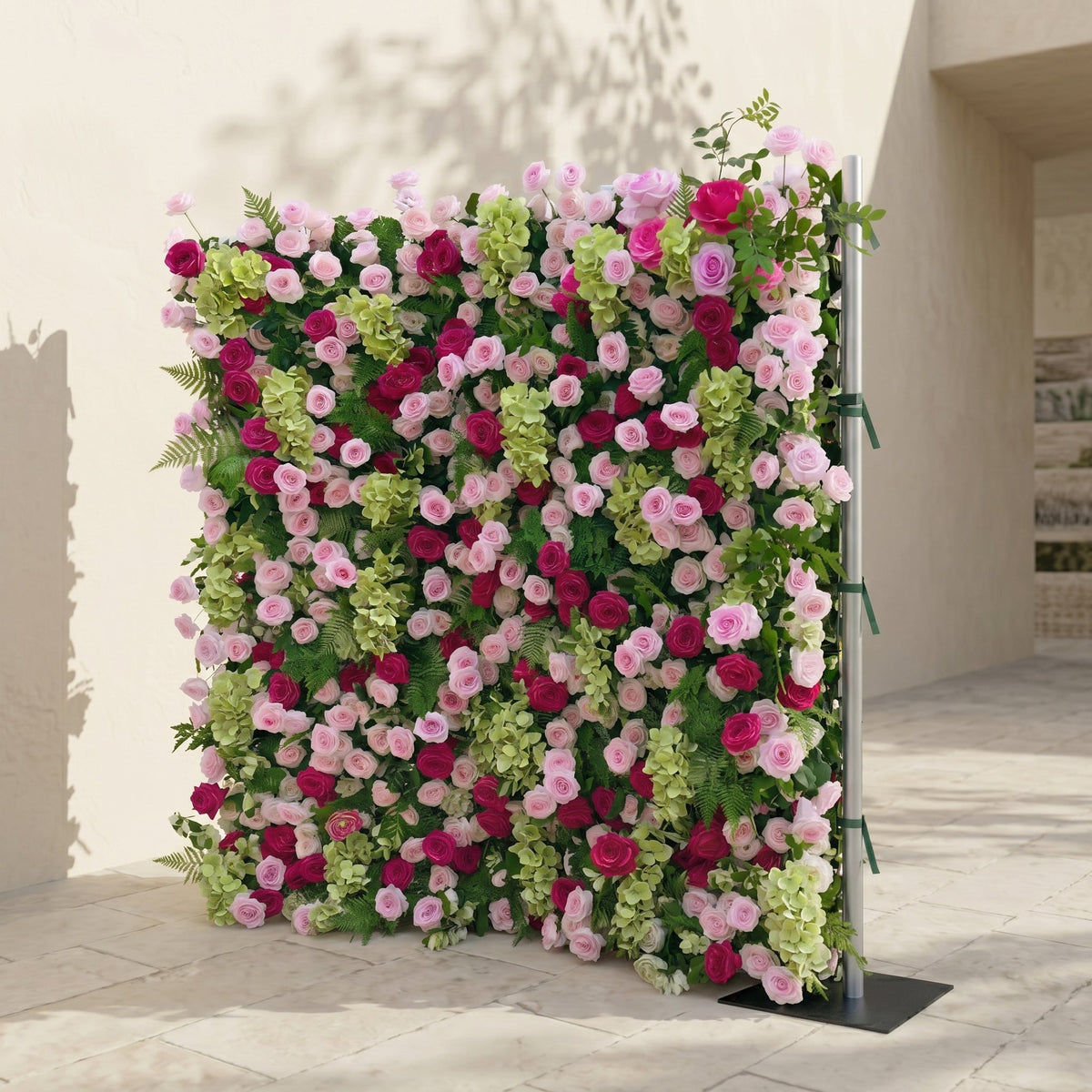 Cloravia: Premium 5D Dusty Rose & Lavender Silk Floral Wall Roll-Up Backdrop for Romantic Vintage Events Free Shipping