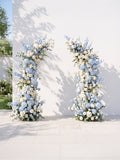 Coria Luxury Horn Shaped Flower Arch with Frame for Wedding Party Event Backdrop Decoration — front view
