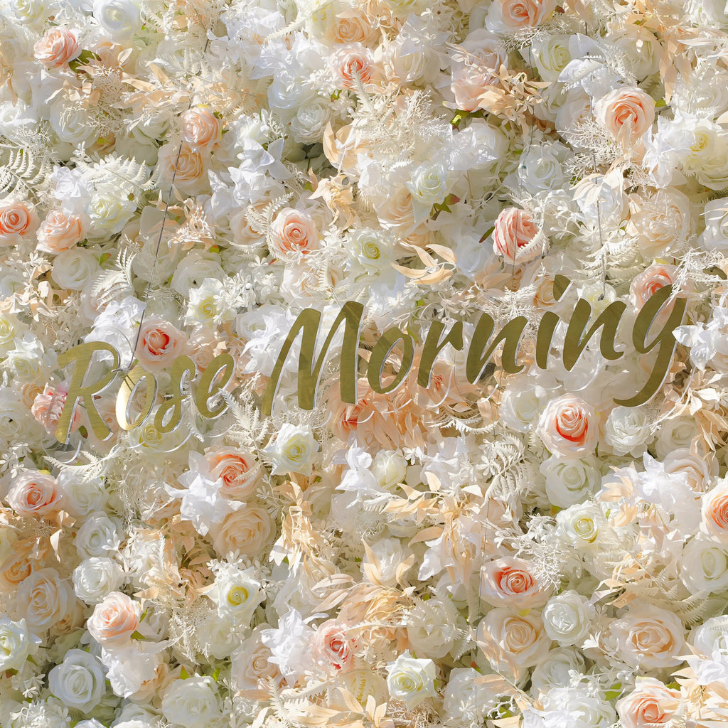 Cream：5D Fabric Artificial rolling up curtain flower wall Free Shipping