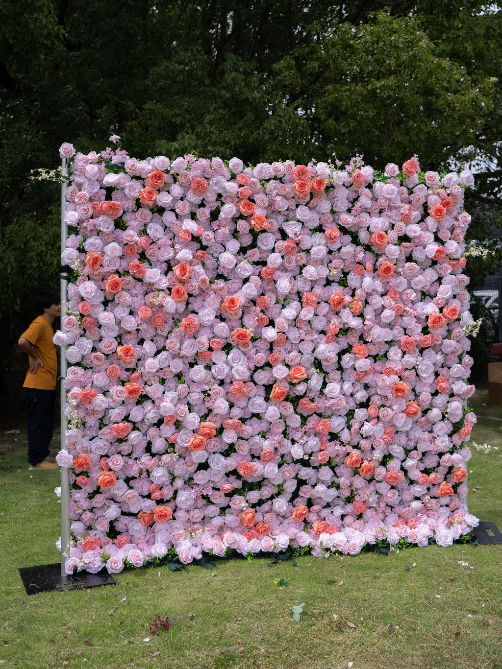 Marivelle 4D Fabric Artificial rolling up curtain flower wall Free Shipping