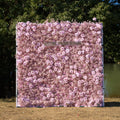 Pink Baby Breath：3D Fabric Artificial rolling up curtain flower wall Free Shipping