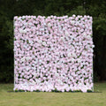 Whitepink: 3D Layered Flower Wall - Luxury Silk Rolling Backdrop (In US Stock 5-7 Days Delivered) Free Shipping