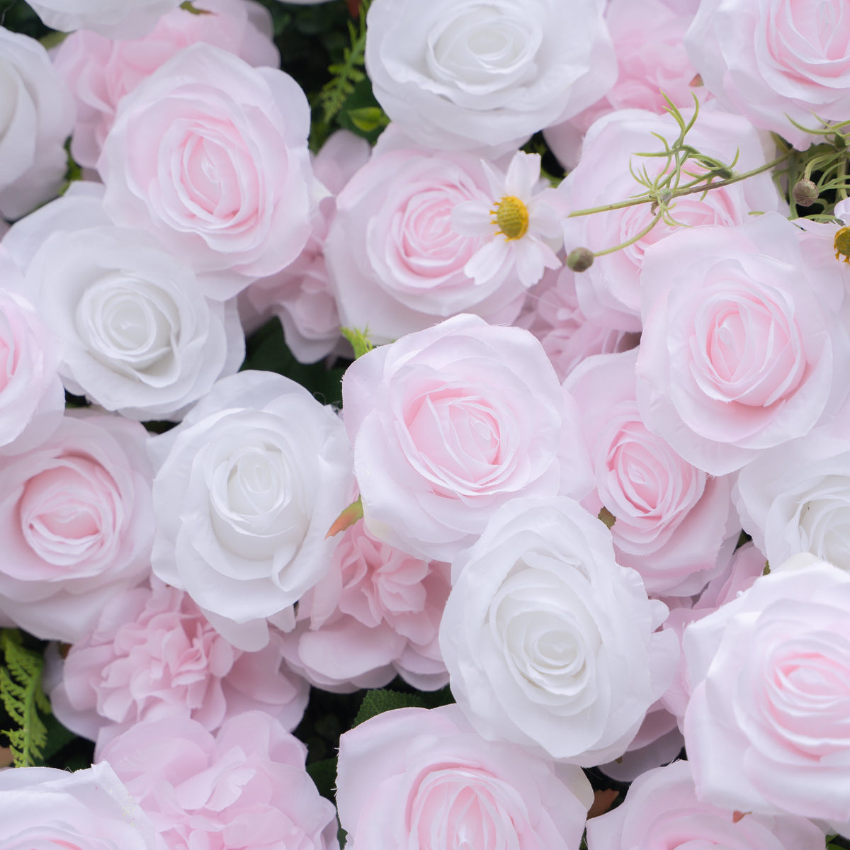 Whitepink: 3D Layered Flower Wall - Luxury Silk Rolling Backdrop (In US Stock 5-7 Days Delivered) Free Shipping