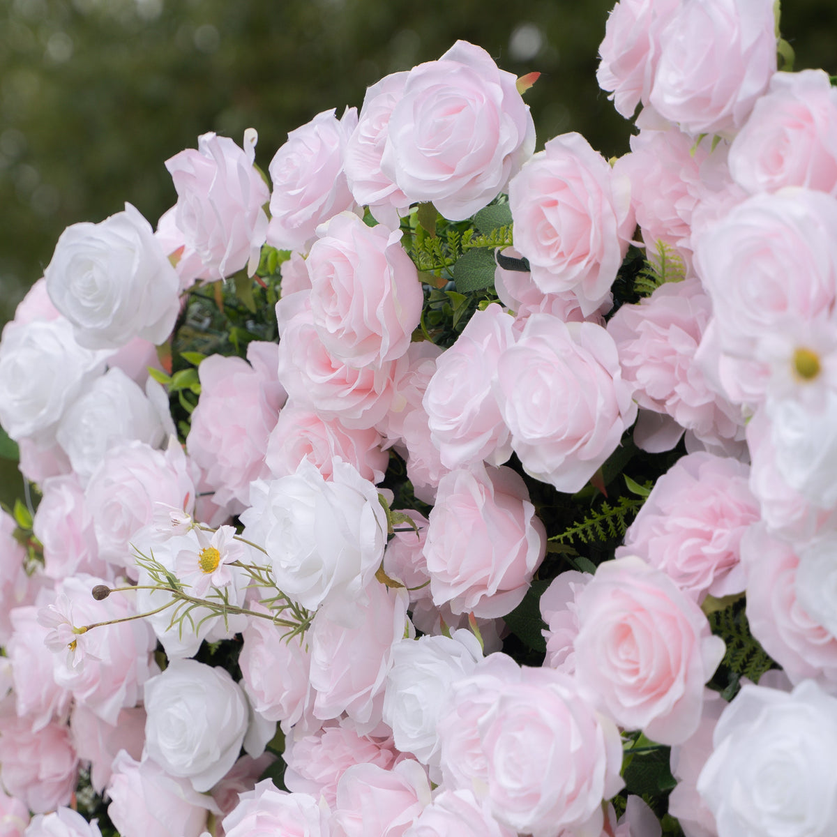 Whitepink: 3D Layered Flower Wall - Luxury Silk Rolling Backdrop (In US Stock 5-7 Days Delivered) Free Shipping