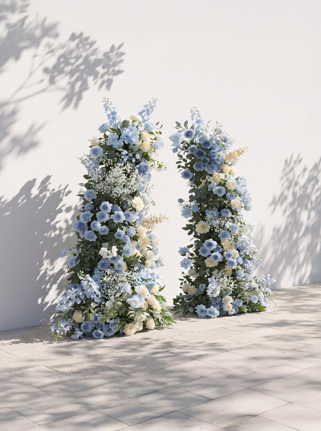 Davildelle Luxury Horn Shaped Flower Arch with Frame for Wedding Party Event Backdrop Decoration — left view