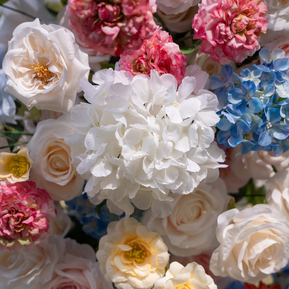 Devi: 2026 Multi-Color Wildflower Arch with Delphinium for Garden Weddings & Parties (Frame Included) | Wedding Floral Decor