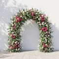 Elvenessa: 2026 New Luxury Floral Arch with Pink Roses and Greenery Floral Arch for Weddings & Events & Events Decor Incuding Frame | Wedding Floral Decor