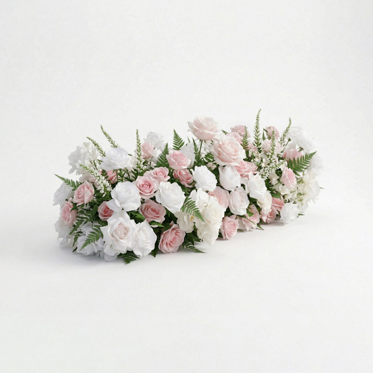 Elysora: Romantic Blush Pink & Ivory Heart-Shaped Floral Arch for Dreamy Wedding Ceremony Frame Included | Event Floral Decor