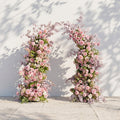 Emberlena: Luxury Muted Purple, Blush Pink & Cream Floral Ground Horn Arch Backdrop Decor Frame Included | Wedding Floral Decor