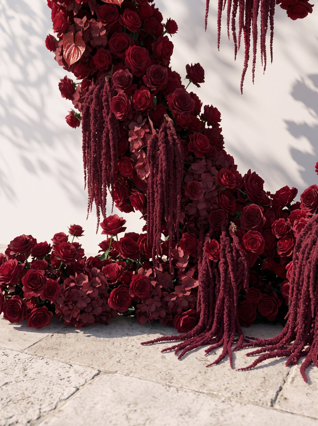 Floryana:  Heart-Shaped Floral Arch for Elegant Garden Wedding & Proposal Party — floral detail