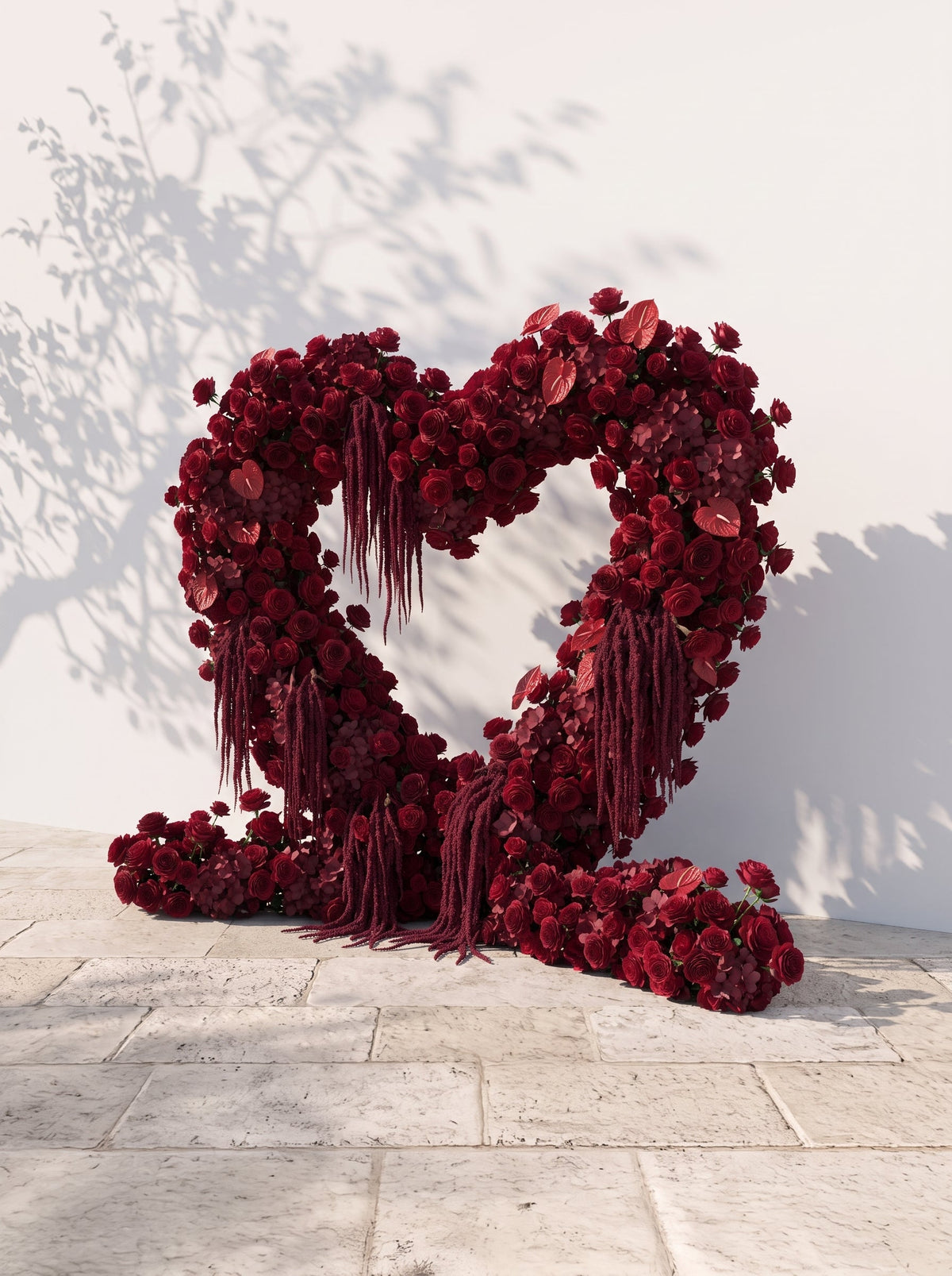 Floryana:  Heart-Shaped Floral Arch for Elegant Garden Wedding & Proposal Party — right view