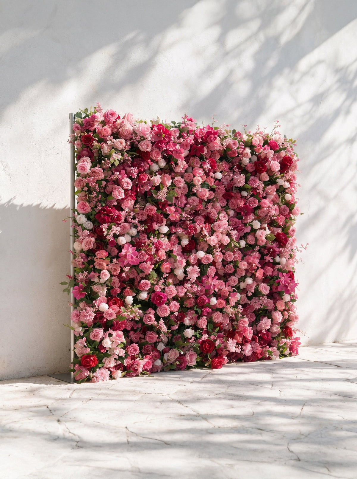 Fuchsia：2026 Luxury 5D Macaron Floral Wall with Greenery Roll-Up Backdrop for Whimsical Bridal Showers Free Shipping