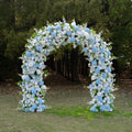 Glacier: 2026 New White and Green Floral Arch including light Blue Hydrangea for Wedding & Party Decor | Event Floral Decor