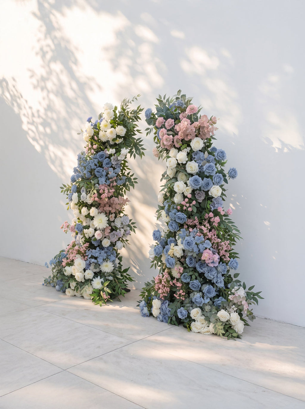 Helloria Luxury Horn Shaped Flower Arch with Frame for Wedding Party Event Backdrop Decoration — right view