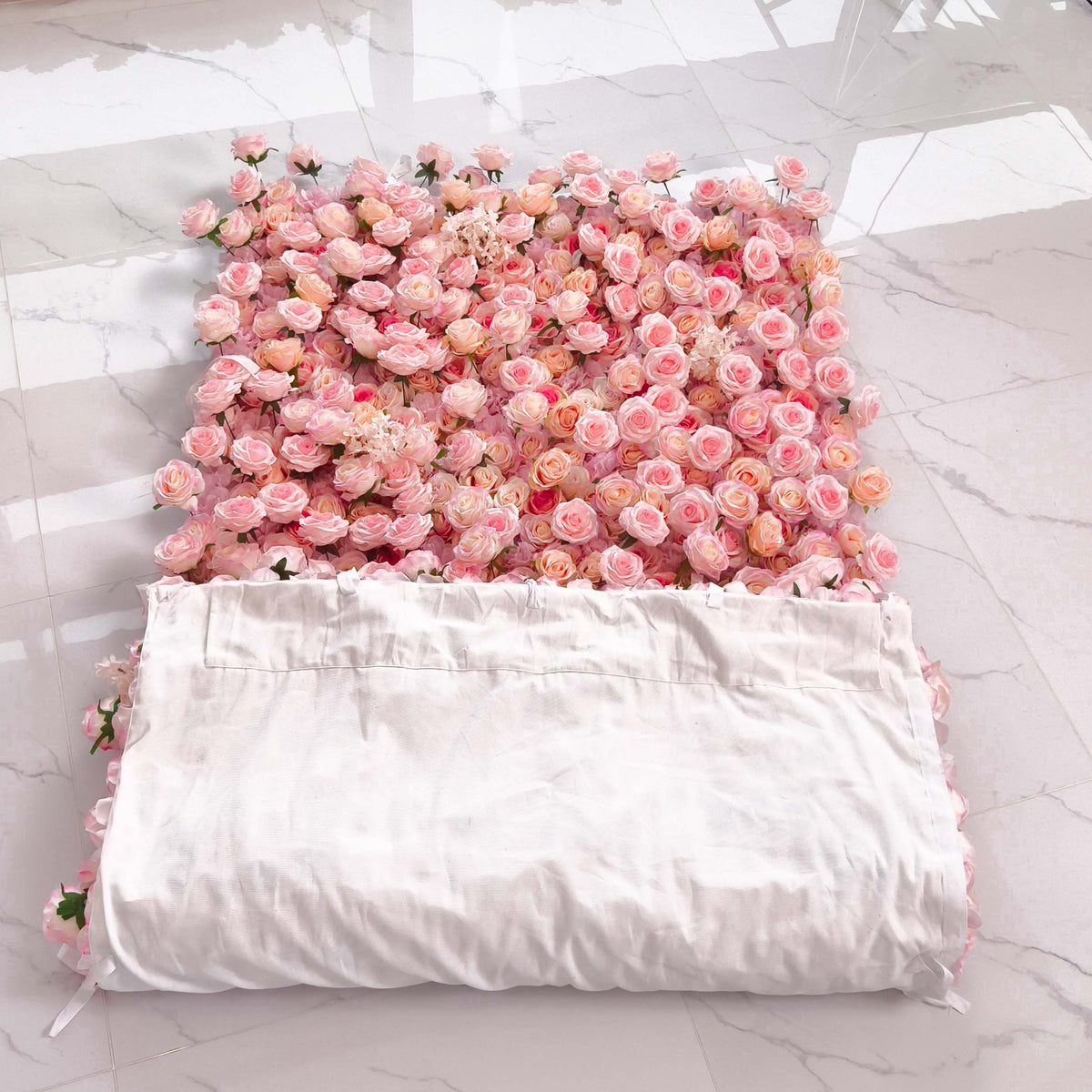 Valar Flowers Roll Up Artificial Lush Pink Floral Wall VF-501 | Wedding & Celebration Collection