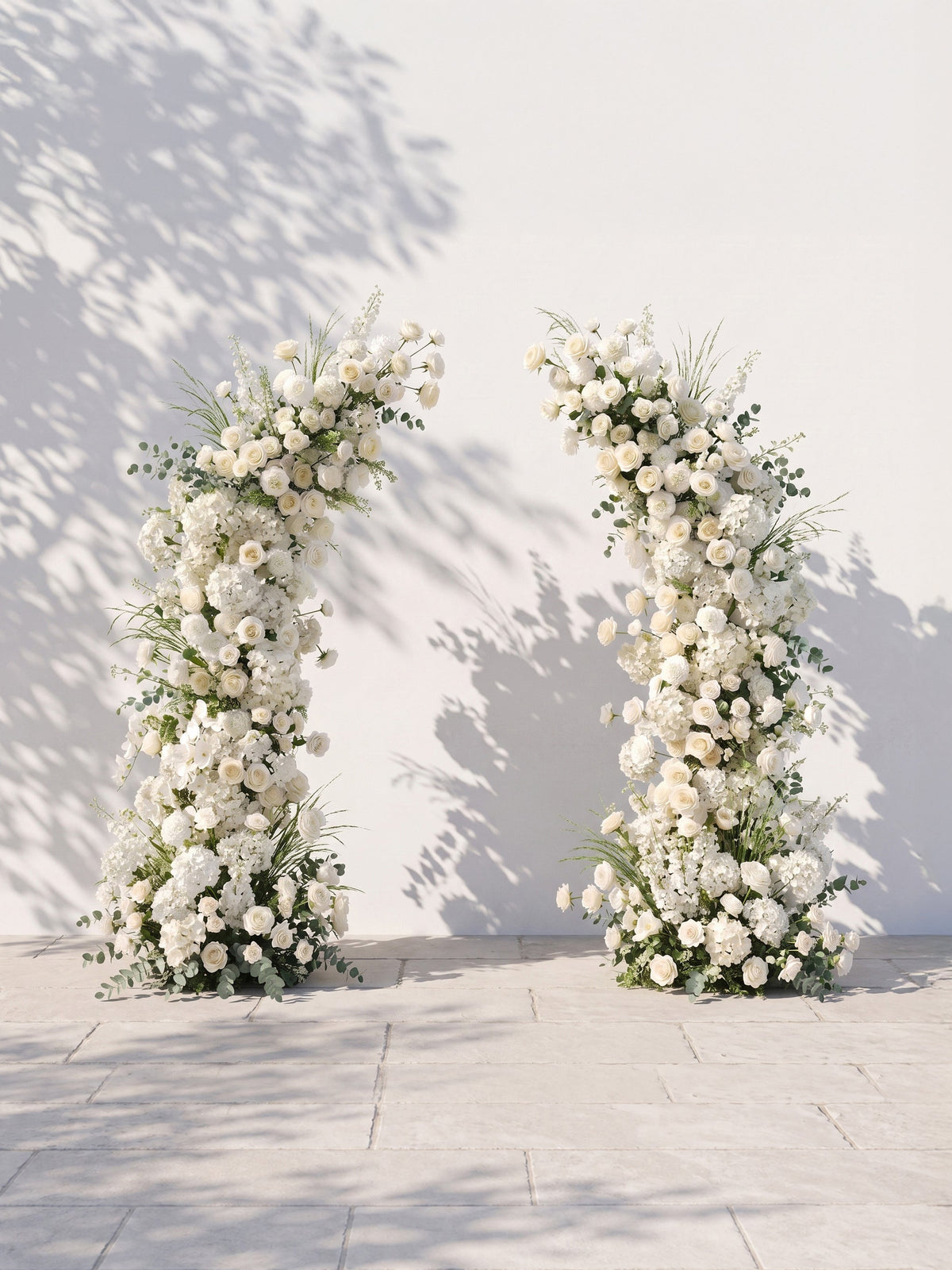 Ivardelle Luxury Horn Shaped Flower Arch with Frame for Wedding Party Event Backdrop Decoration — front view