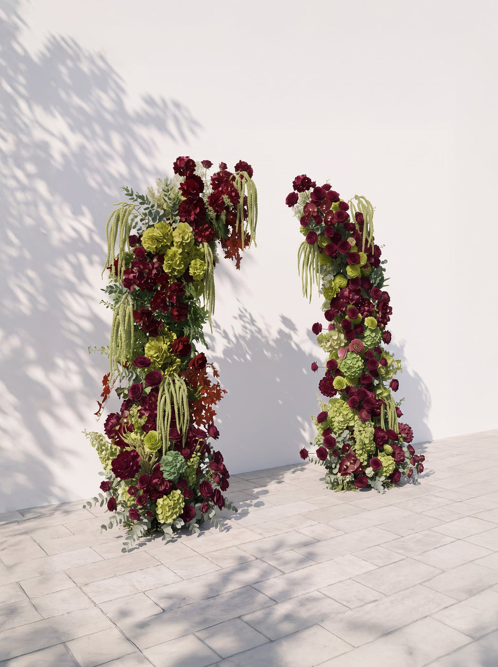 Ivelrella Luxury Horn Shaped Flower Arch with Frame for Wedding Party Event Backdrop Decoration — left view