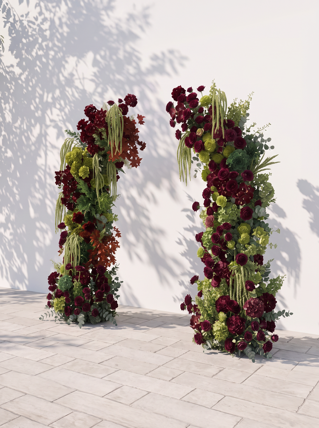 Ivelrella Luxury Horn Shaped Flower Arch with Frame for Wedding Party Event Backdrop Decoration — right view
