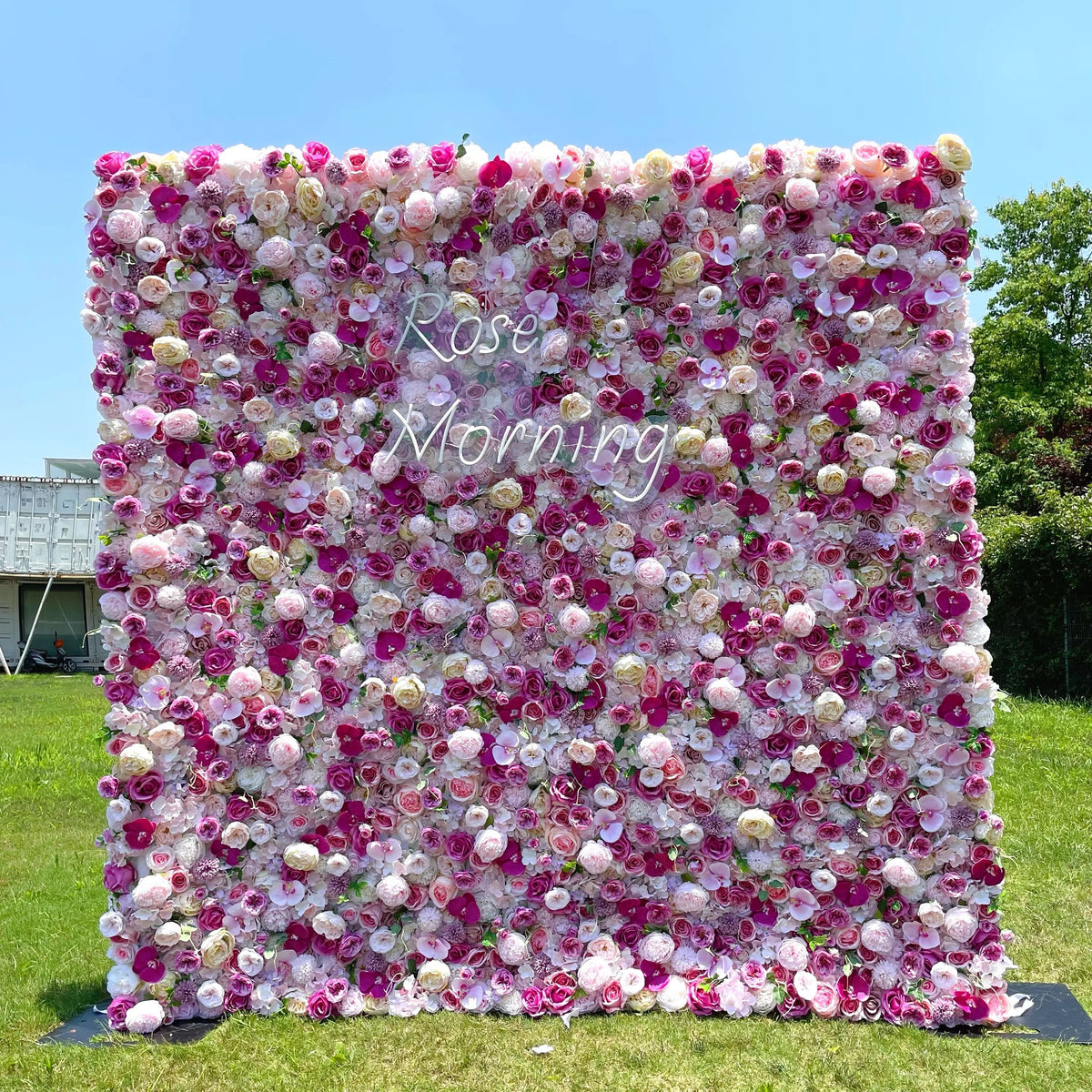 Juliet：5D  Fabric Artificial rolling up curtain flower wall Free Shipping