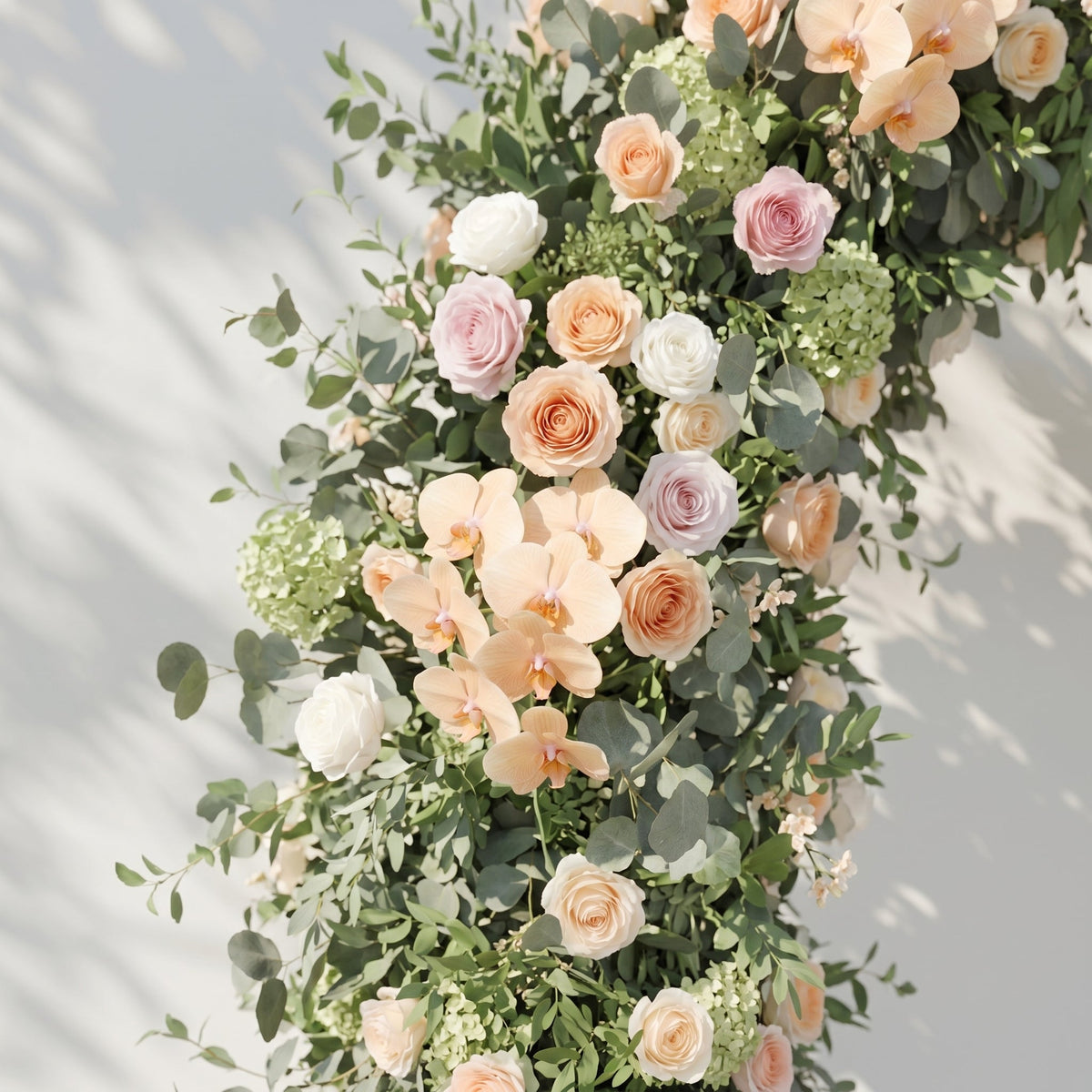 Keirmira Floral Arch: 2026 New Luxury Floral Arch with White and Champagne Roses Floral Arch for Weddings & Events & Events Decor Incuding Frame | Ceremony & Event Decor