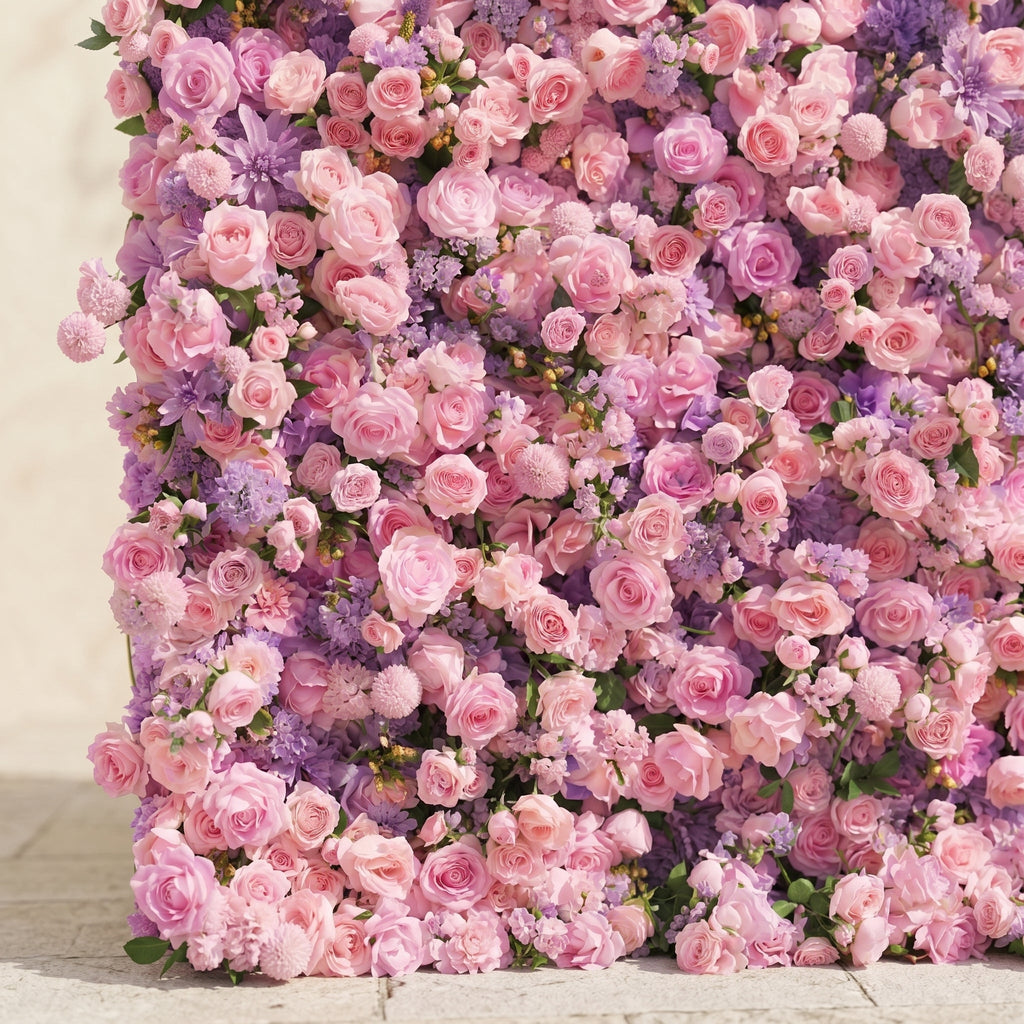Keirrielle: Luxury 5D Lavender Purple & Soft Pink Silk Floral Wall Backdrop for Romantic Dreamy Weddings Free Shipping