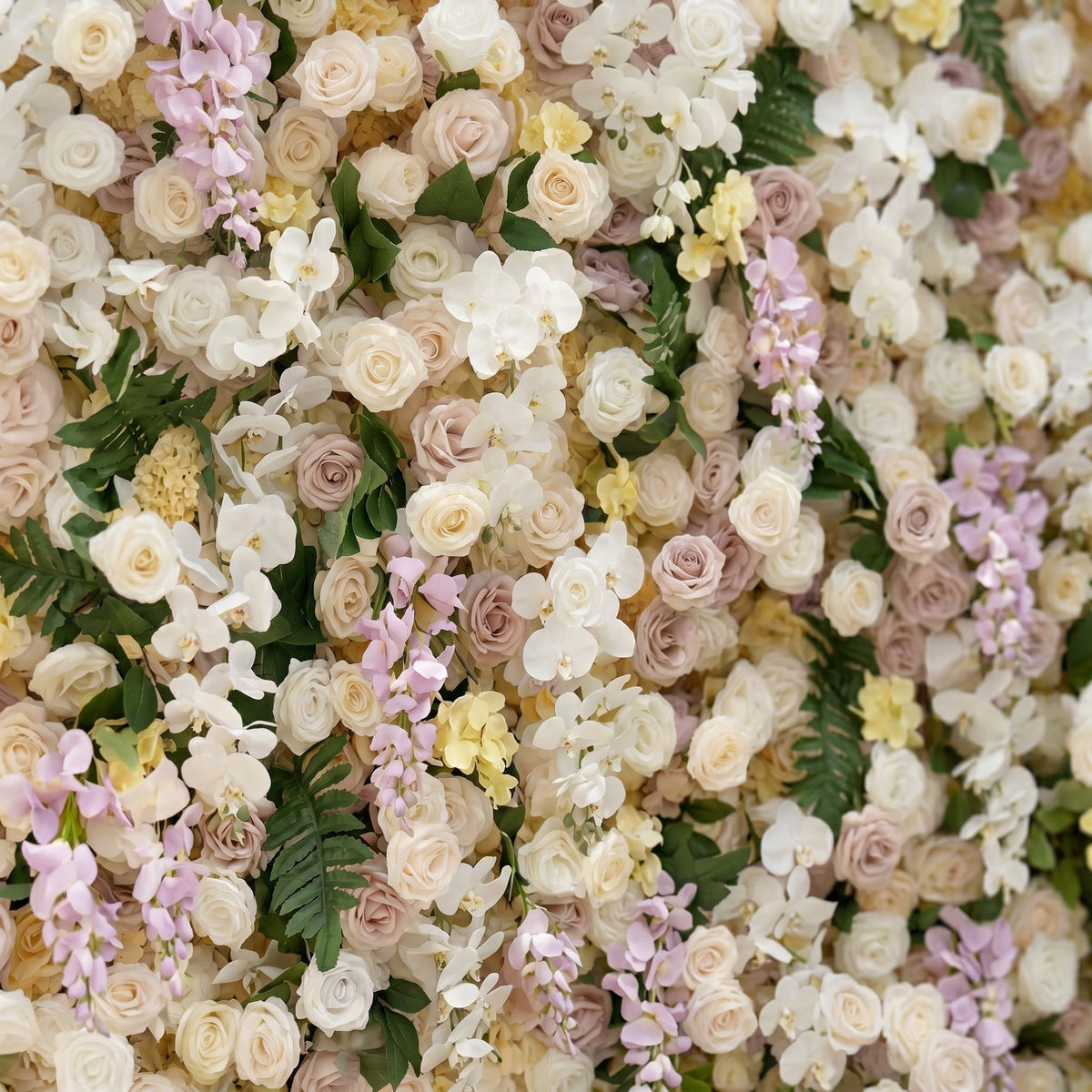 Kiralia:Luxury 5D Cream & Blush Pink Silk Floral Wall Roll-Up Backdrop for Soft Romantic Weddings Free Shipping