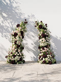 Laellune Luxury Horn Shaped Flower Arch with Frame for Wedding Party Event Backdrop Decoration — front view
