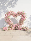 Larmira Heart-Shaped Floral Arch for Elegant Garden Wedding & Proposal Party Including 2 Runners | Event Floral Decor
