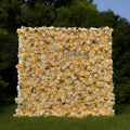 Lemon：7D Fabric Artificial rolling up curtain flower wall Free Shipping