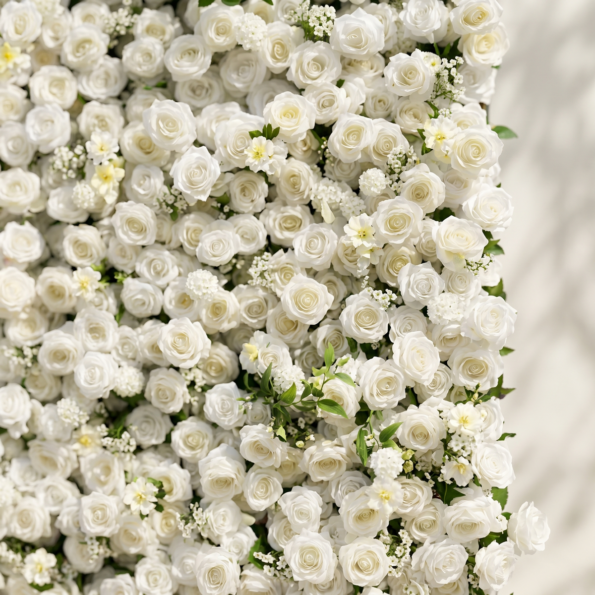 Liorbelle: Classic and Luxury 5D White Roses Flower Wall for Weddings&Event Decor liorbelle detail 2