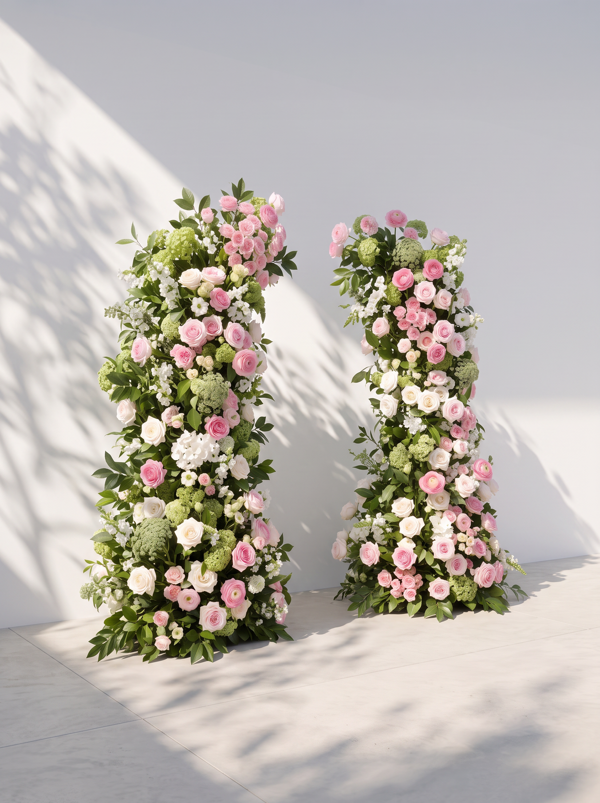 Lumena Luxury Horn Shaped Flower Arch with Frame for Wedding Party Event Backdrop Decoration — left view