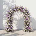 Lumvale floral arch: New Luxury Purple Floral Arch with Purple Roses and White Daisy Floral Arch for Weddings & Events & Events Decor Incuding Frame | Event Floral Decor