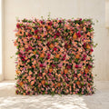 Lumvale:5D Boho Autumn Mixed Warm Tone Silk Rose Flower Wall Roll-Up Fabric Backdrop for Romantic Weddings & Proposals Free Shipping