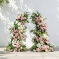 Marellina Floral Arch: Dusty Pink Roses Floral Arch with White Hydrangea for Luxury and Natural Garden Weddings & Events Decor Incuding Frame | Wedding Floral Decor