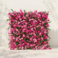 Melorae: Luxury 5D Hot Pink & Blush Silk Floral Wall Roll-Up Backdrop for Vibrant Romantic Weddings Free Shipping