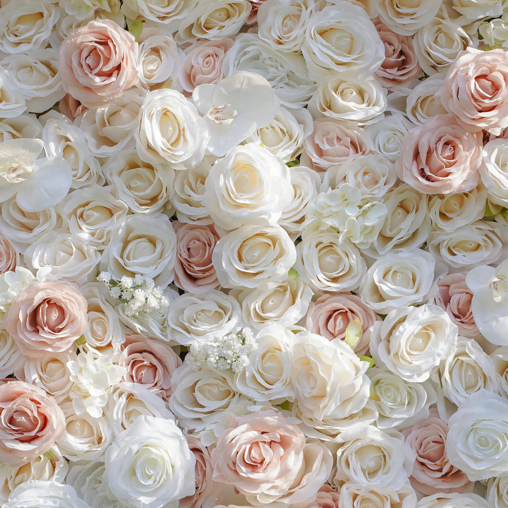Mischa：5D Fabric Artificial rolling up curtain flower wall Free Shipping