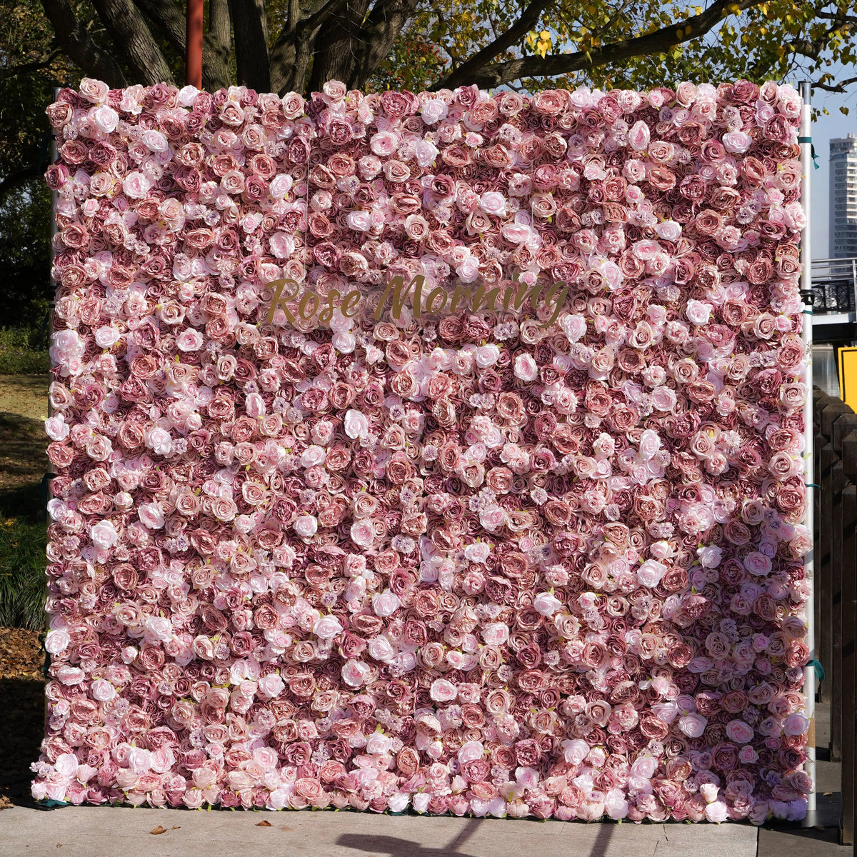 Monet：5D Fabric Artificial rolling up curtain flower wall Free Shipping