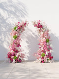 Moraria Luxury Horn Shaped Flower Arch with Frame for Wedding Party Event Backdrop Decoration — front view