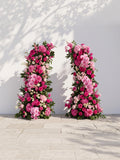 Moressa Luxury Horn Shaped Flower Arch with Frame for Wedding Party Event Backdrop Decoration — front view