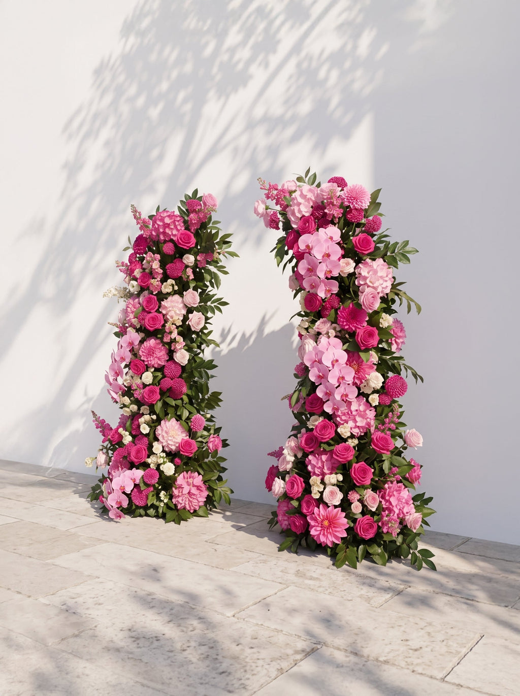 Moressa Luxury Horn Shaped Flower Arch with Frame for Wedding Party Event Backdrop Decoration — right view