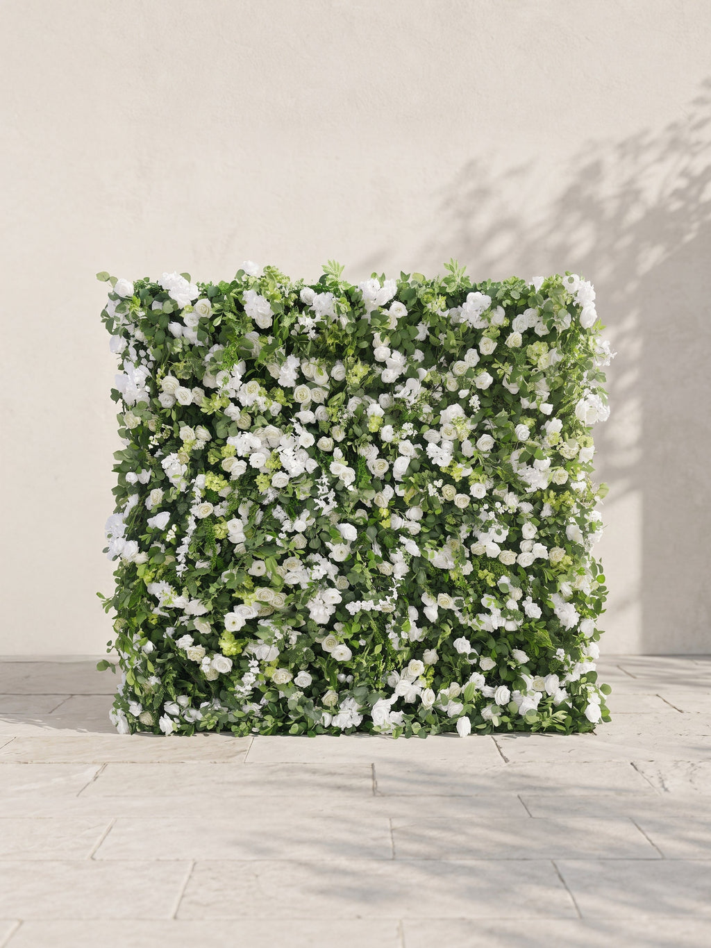 Mormere 5D Fabric Artificial rolling up curtain flower wall — front view