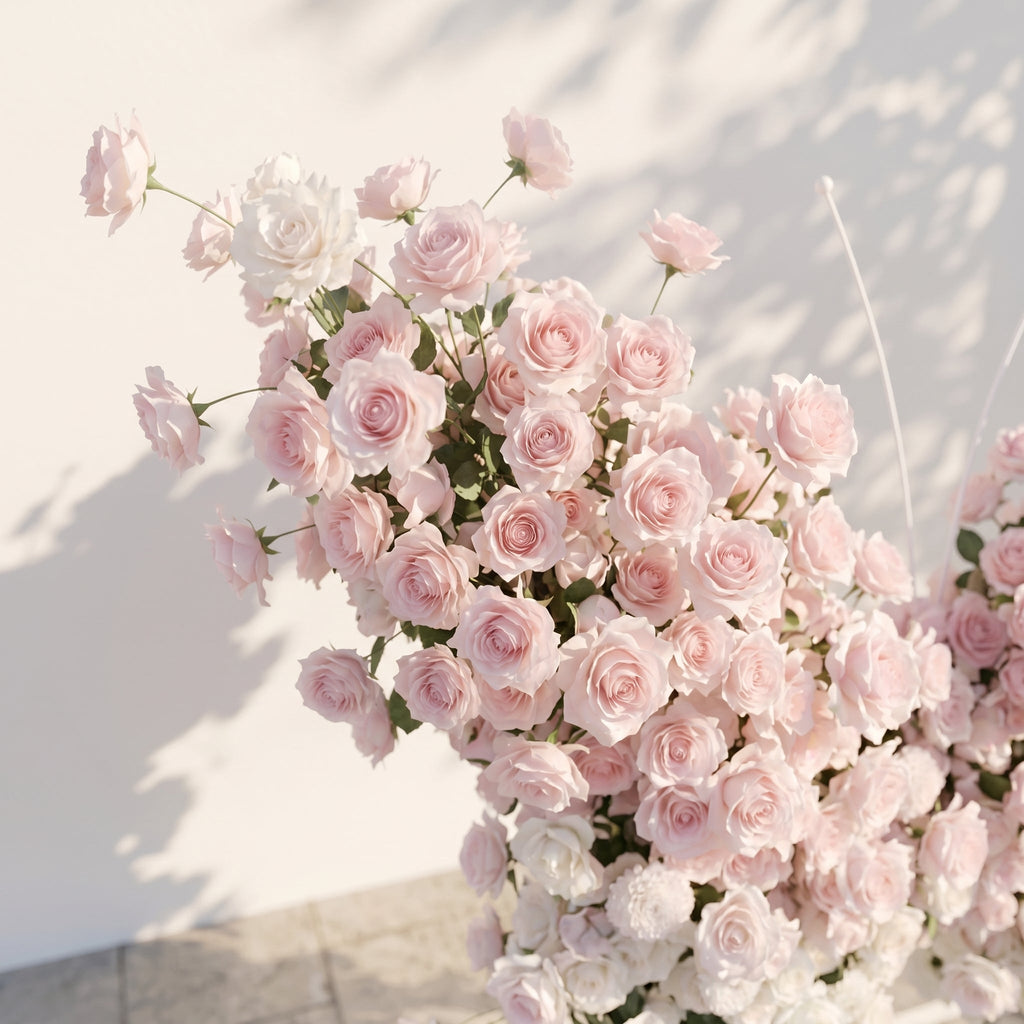 Morviane: Exquisite Pink Butterfly-Shaped Flower Wall for Luxury Events & Parties Backdrop | Wedding & Celebration Collection | Free Shipping