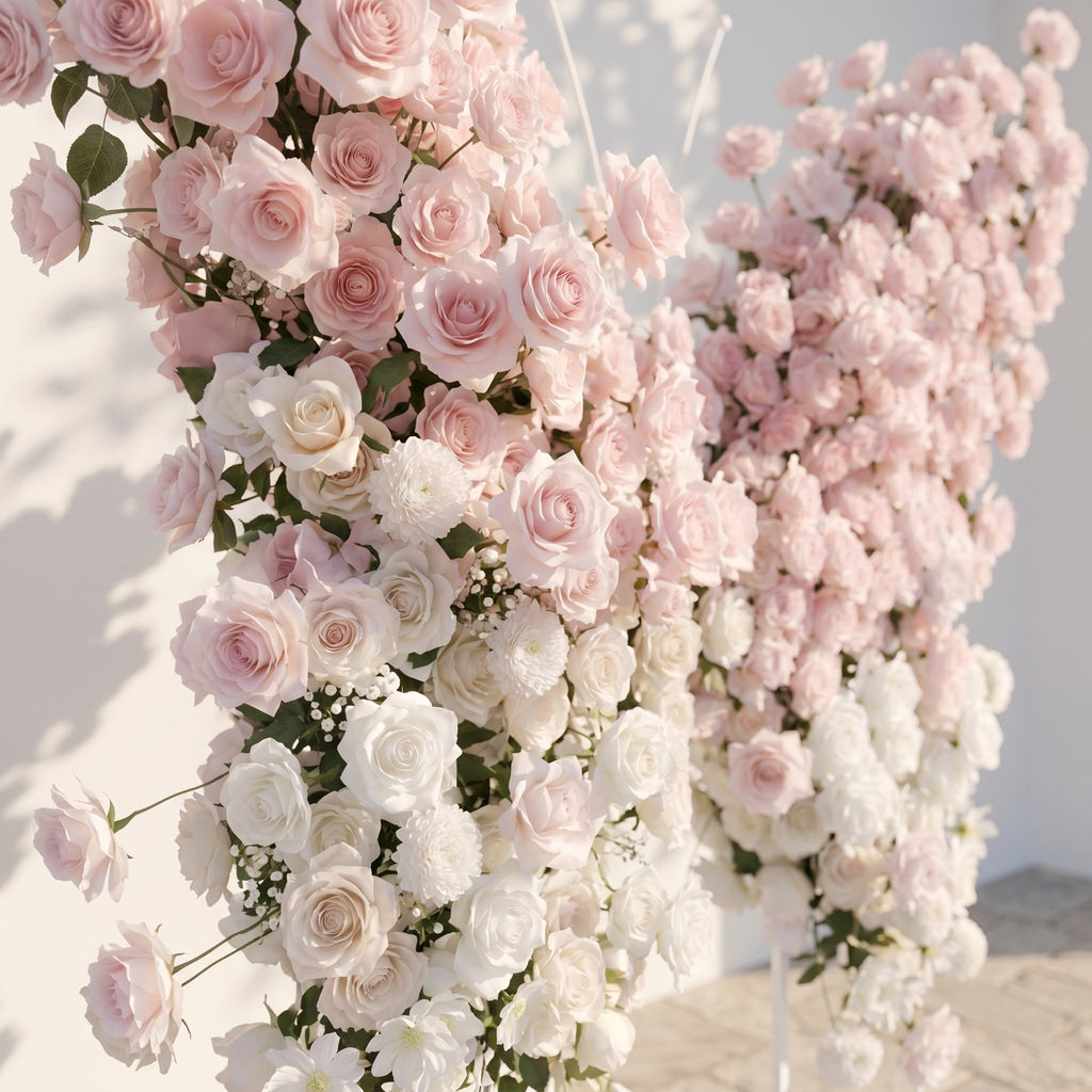 Morviane: Exquisite Pink Butterfly-Shaped Flower Wall for Luxury Events & Parties Backdrop | Wedding & Celebration Collection | Free Shipping