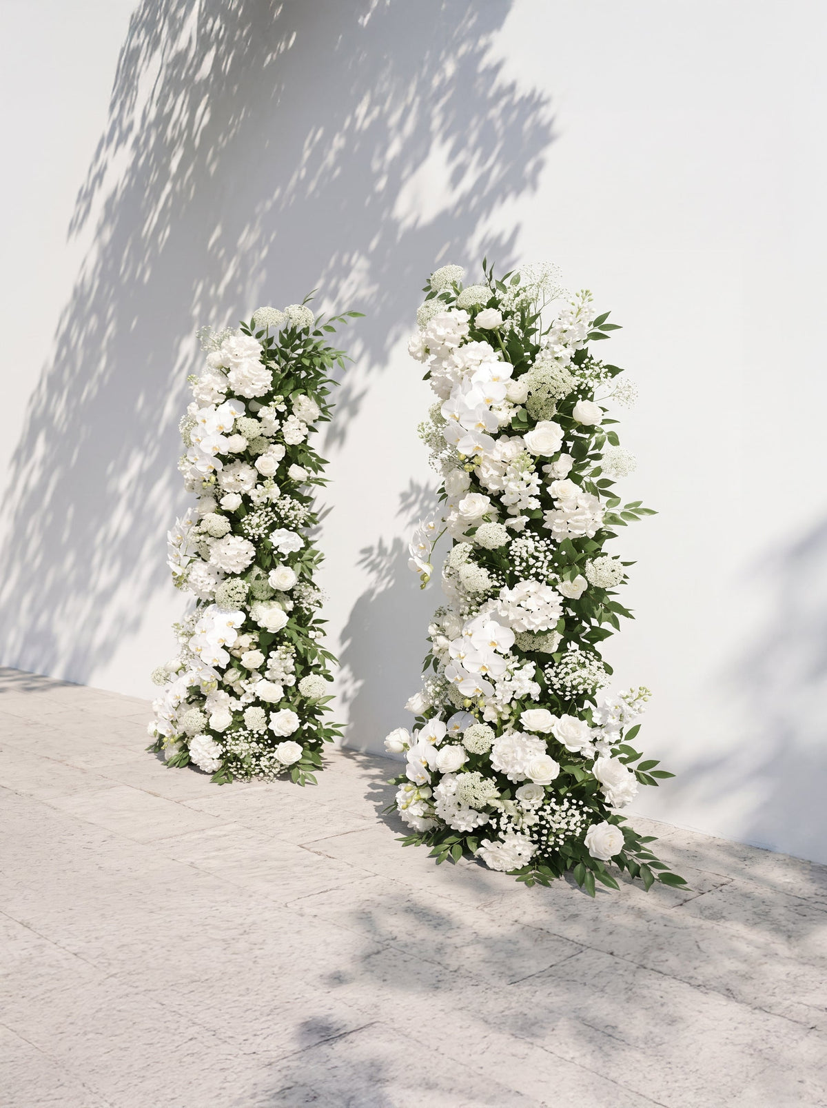 Nellune Luxury Horn Shaped Flower Arch with Frame for Wedding Party Event Backdrop Decoration — right view