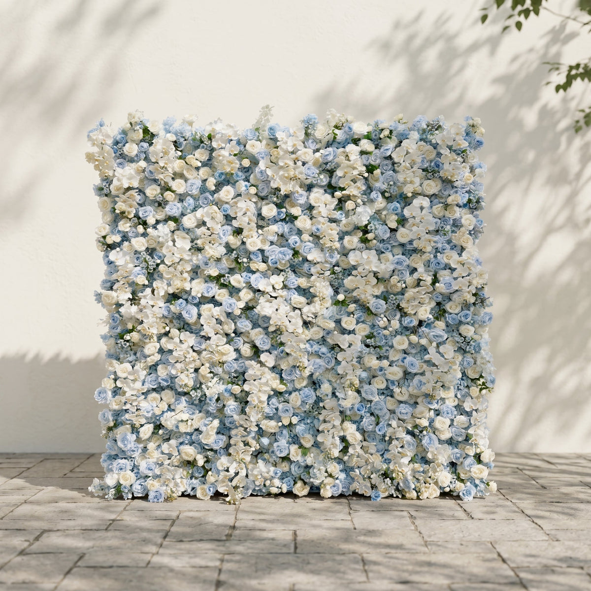 Novdelle:New Luxury 5D Blue&White roses Flower wall for Wedding&Event Decor novdelle front