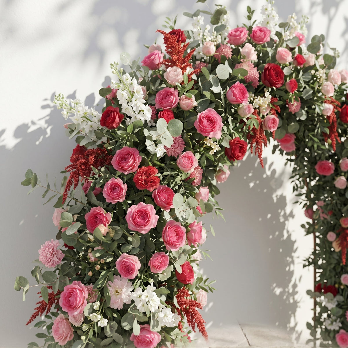 Novmora: New Luxury Flower arch with Dusty Pink Roses and Greenery for Weddings & Events & Events Decor Incuding Frame | Ceremony & Event Decor