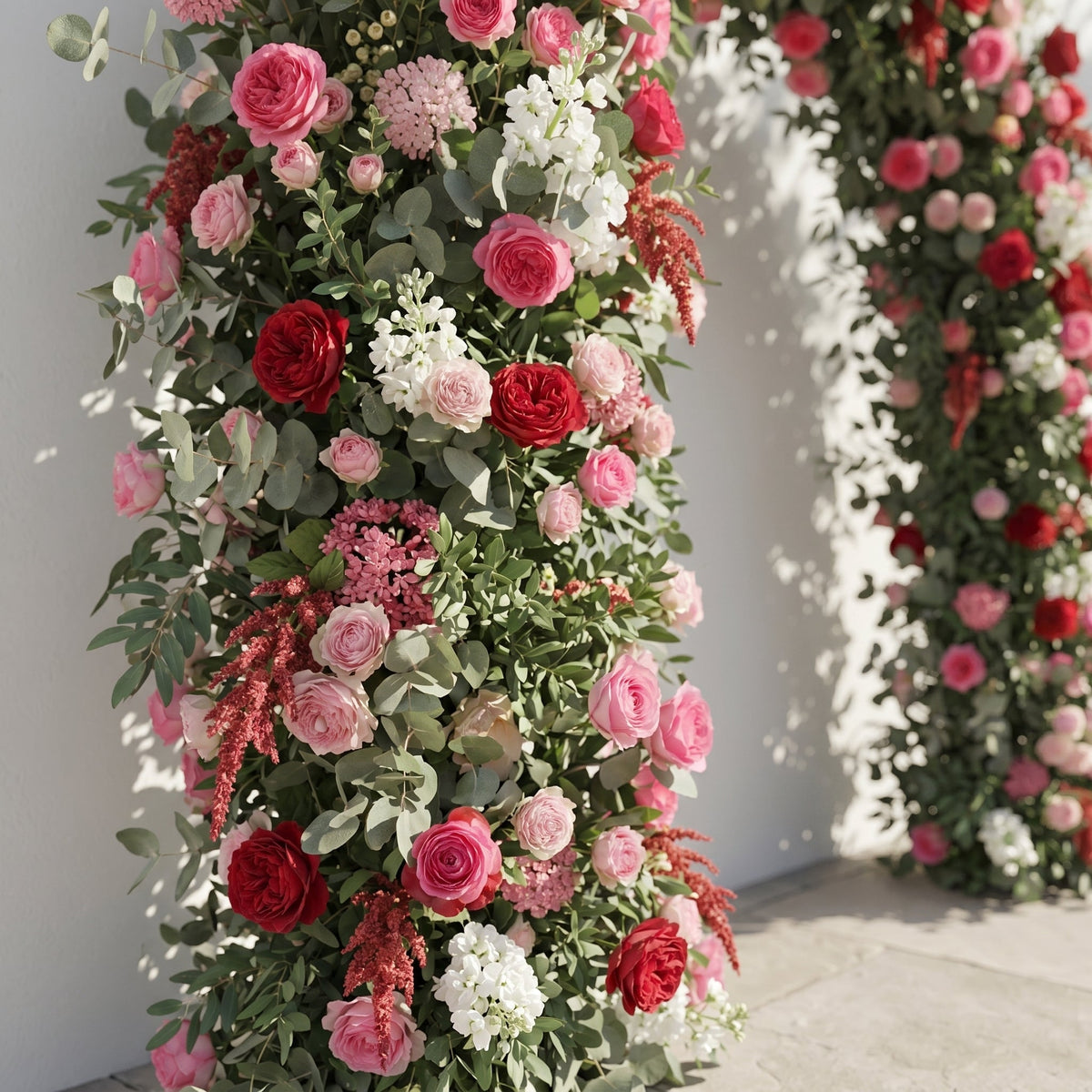 Novmora: New Luxury Flower arch with Dusty Pink Roses and Greenery for Weddings & Events & Events Decor Incuding Frame | Ceremony & Event Decor