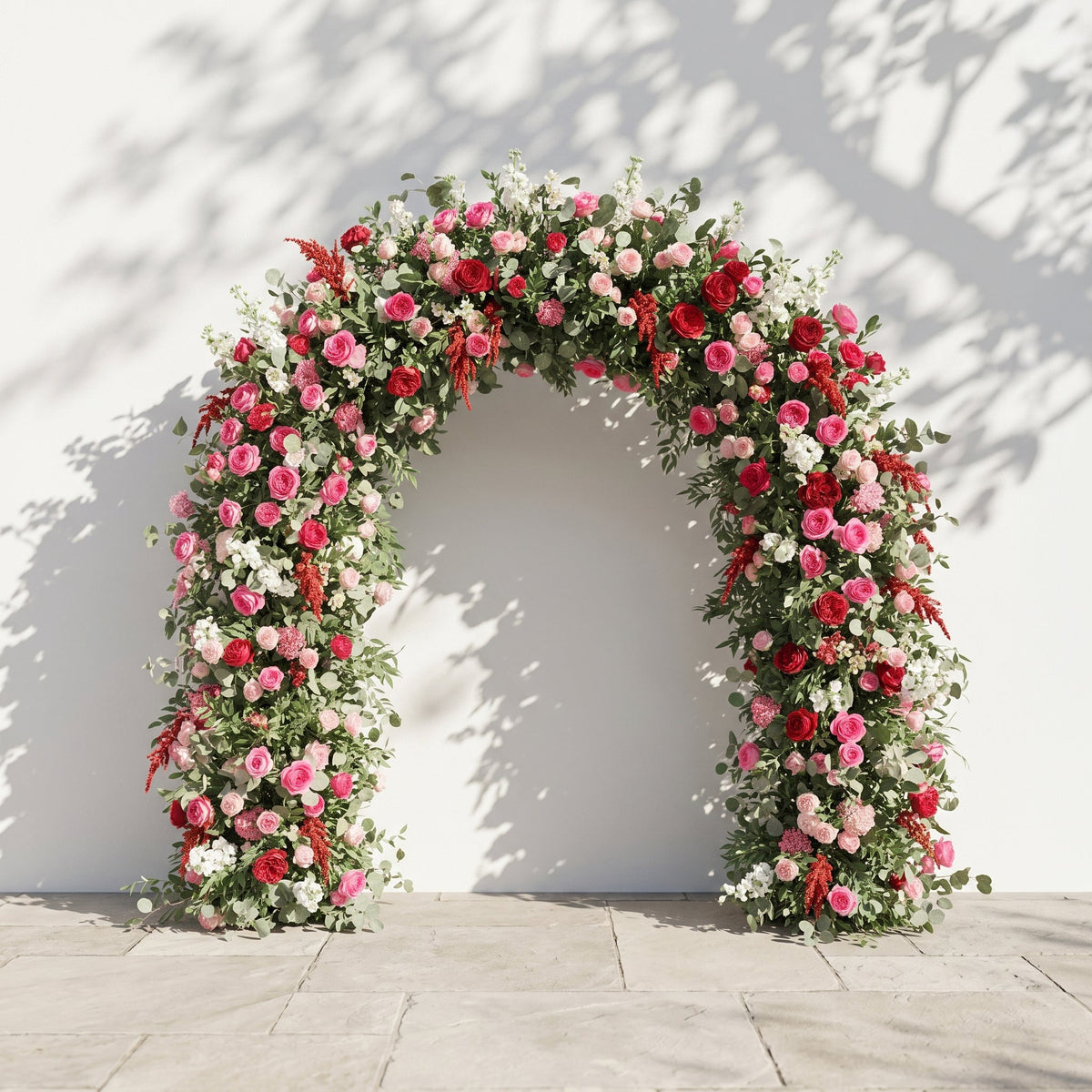 Novmora: New Luxury Flower arch with Dusty Pink Roses and Greenery for Weddings & Events & Events Decor Incuding Frame | Ceremony & Event Decor