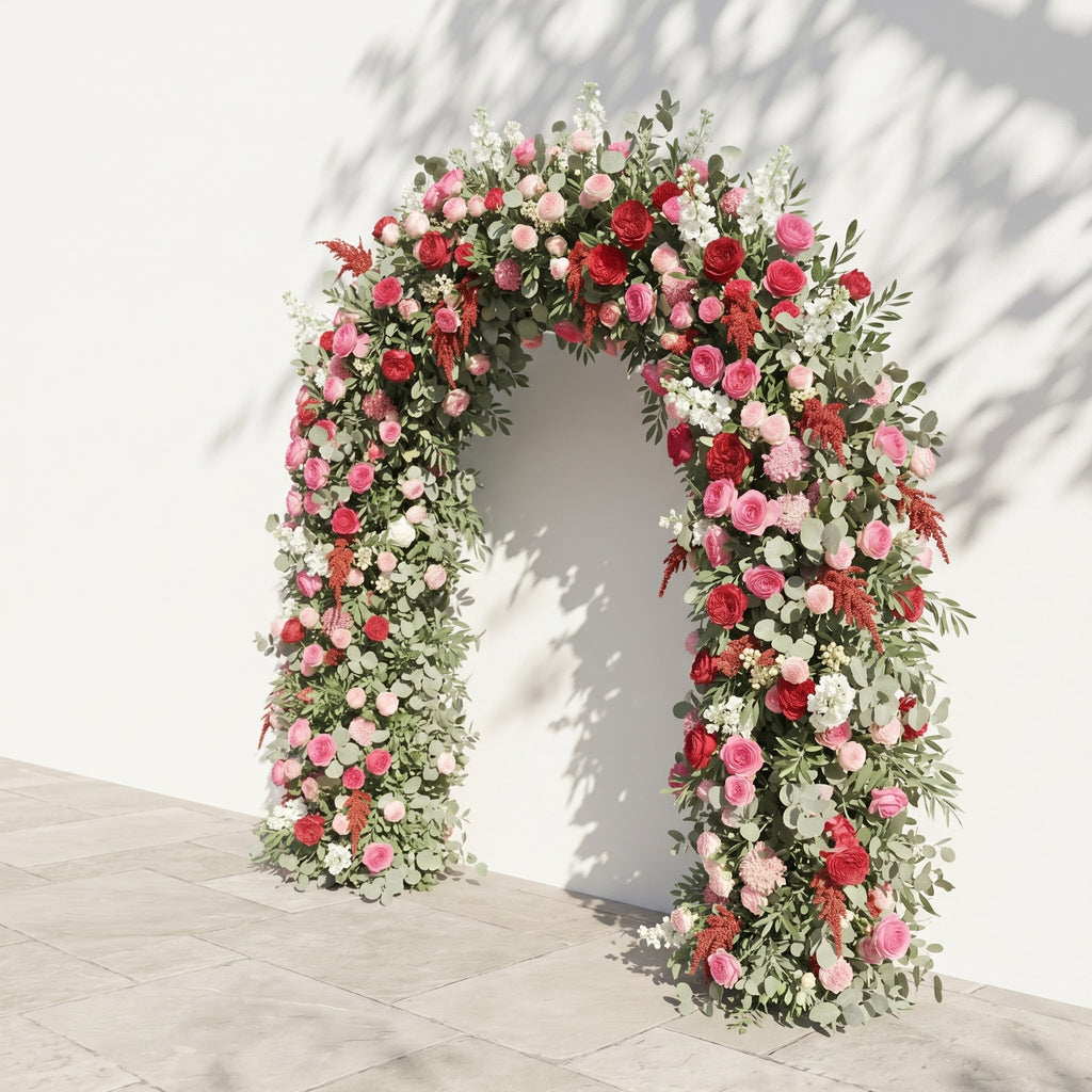 Novmora: New Luxury Flower arch with Dusty Pink Roses and Greenery for Weddings & Events & Events Decor Incuding Frame | Ceremony & Event Decor