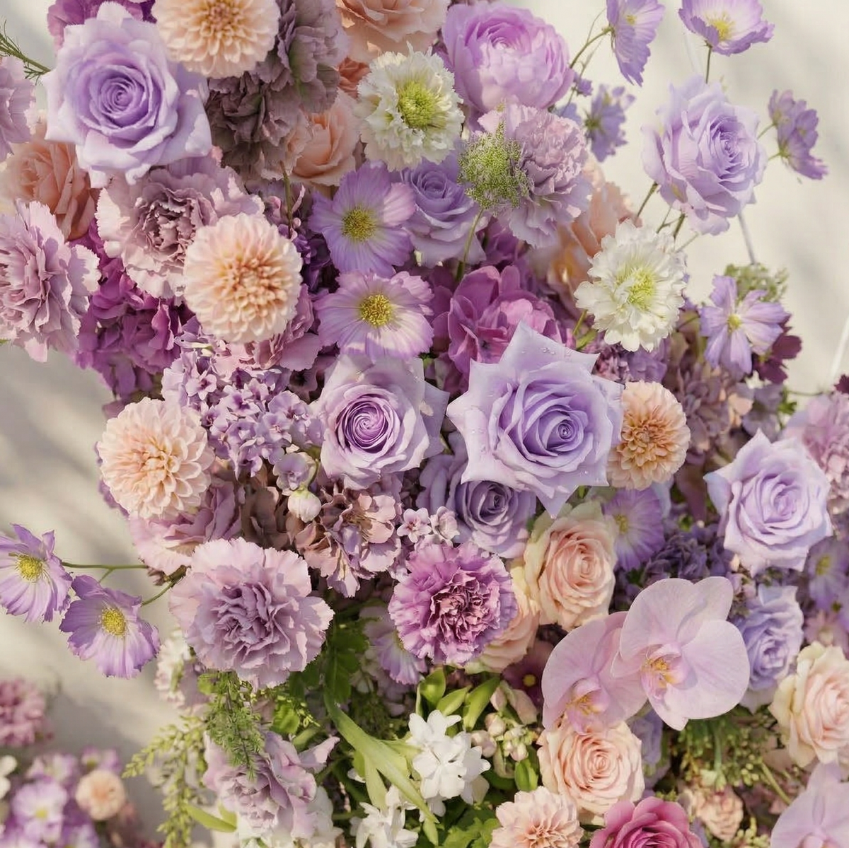 Nyvra: Dreamy Lavender & Purple Butterfly-Shaped Artificial Floral Wall for Garden Wedding & Event | Wedding & Celebration Collection | Free Shipping